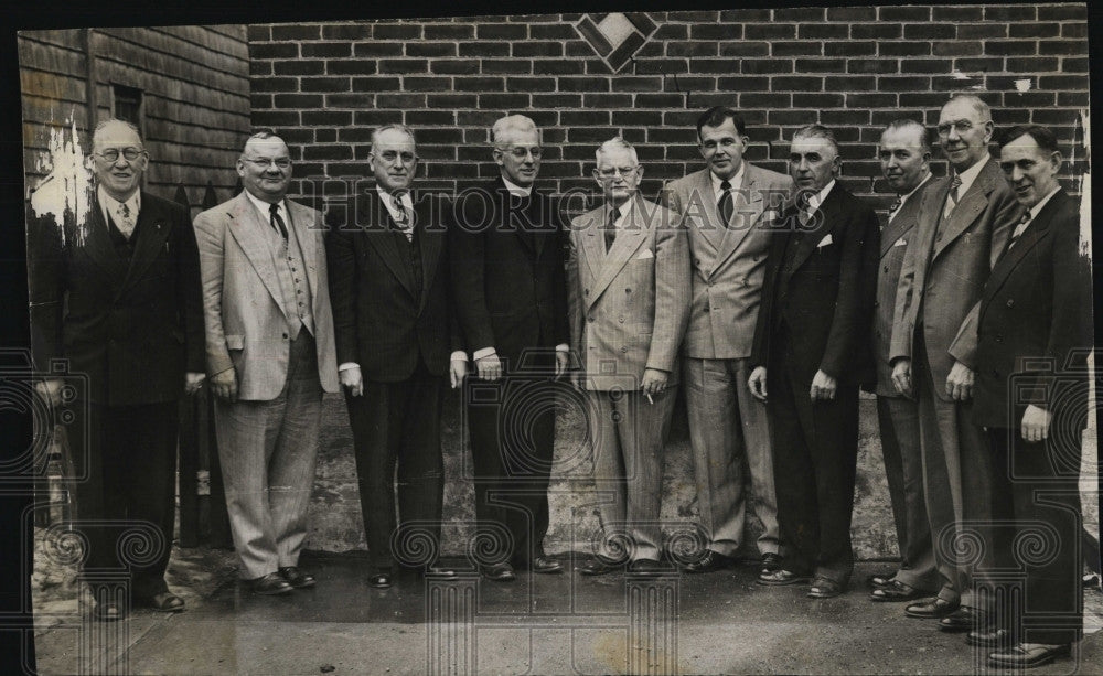 1950 Press Photo Communion Breakfast Division 11 Peabody Nevins Donaghy - Historic Images