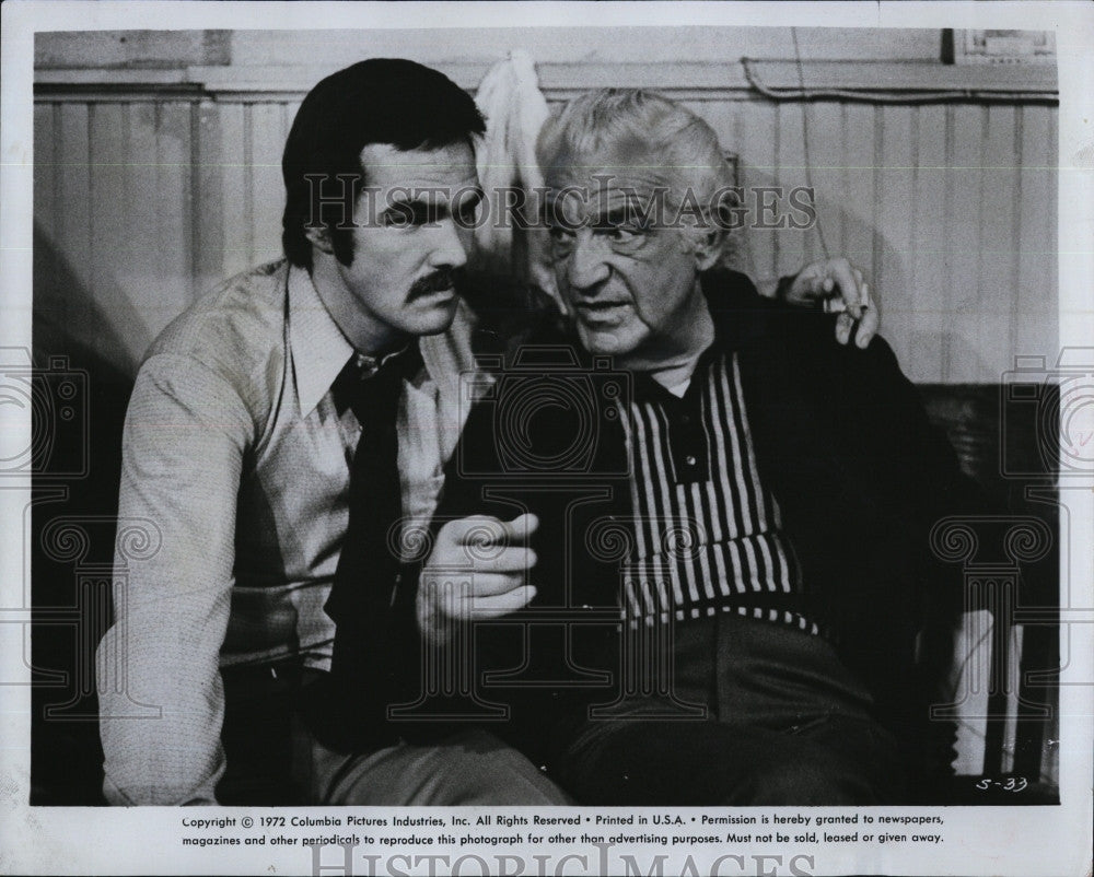 1972 Press Photo Burt Reynolds &amp; Robert Whitman, producer &quot;Shamus - Historic Images