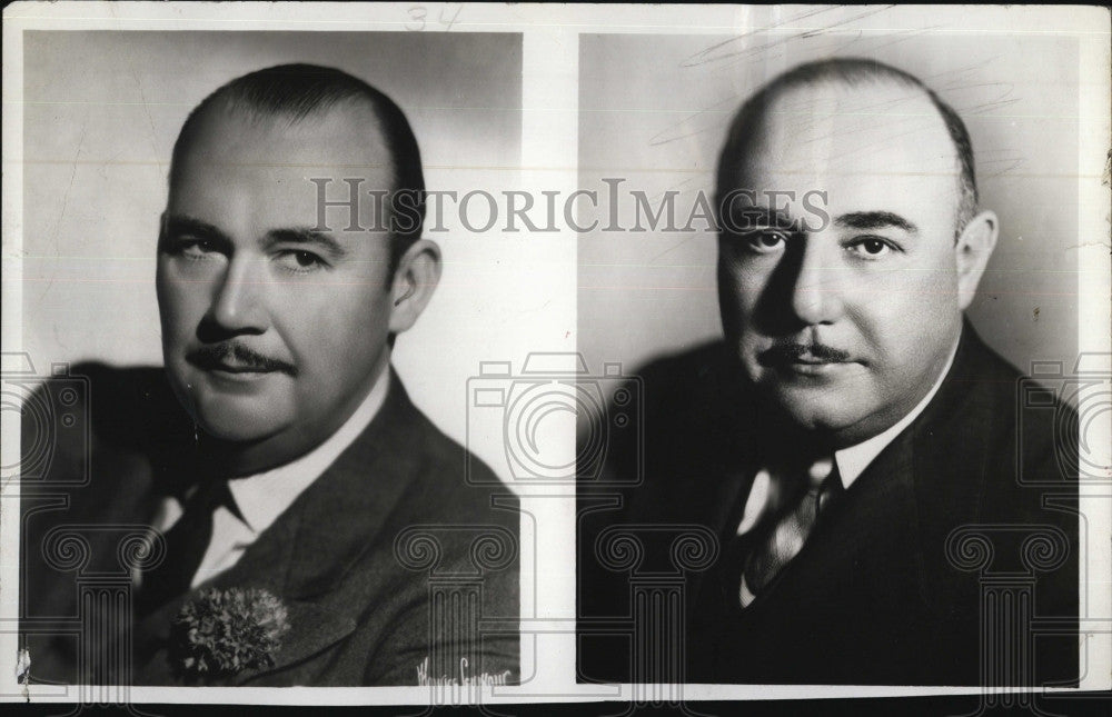 1938 Press Photo Radio personalities, Paul Whiteman &amp; Frank Simon - Historic Images