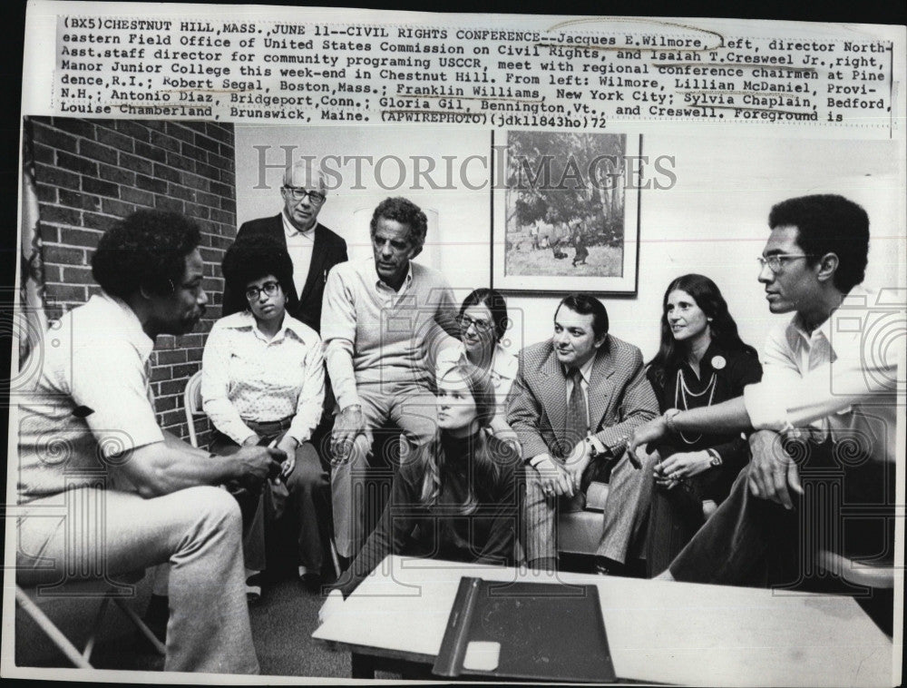 1972 Press Photo JAcques Wilmore, I Cresweel,L McDaniel,Segal,Williams,Chaplain - Historic Images