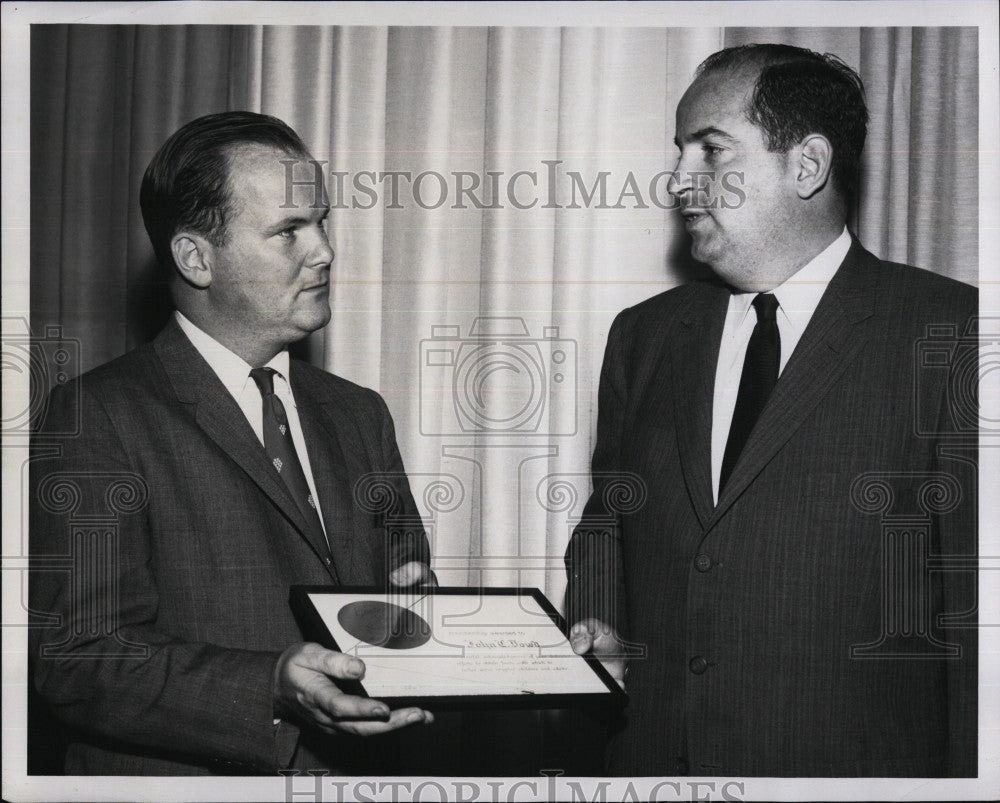 1964 Press Photo Easter Seal Society, John Dowd Jr &amp; John Dowd Sr - Historic Images