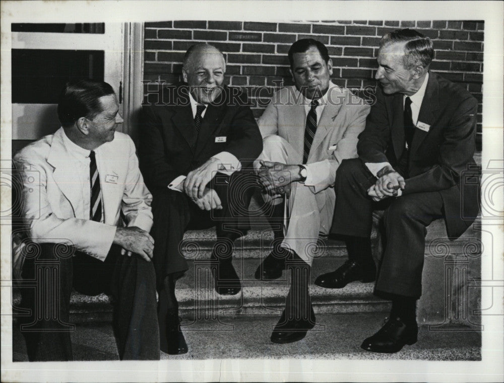 1957 Press Photo Undersecretary James Douglas, Secretary Wilbur Brucker, - Historic Images