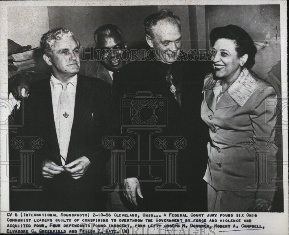 1956 Press Photo Joseph Dougher, Frieda Katz acquitted of conspiracy - Historic Images