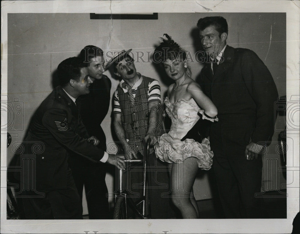 1952 Press Photo M/Sgt J. Edenfield, Cpl R. Goly, Eddy Eddy, Mireille Sipolo - Historic Images