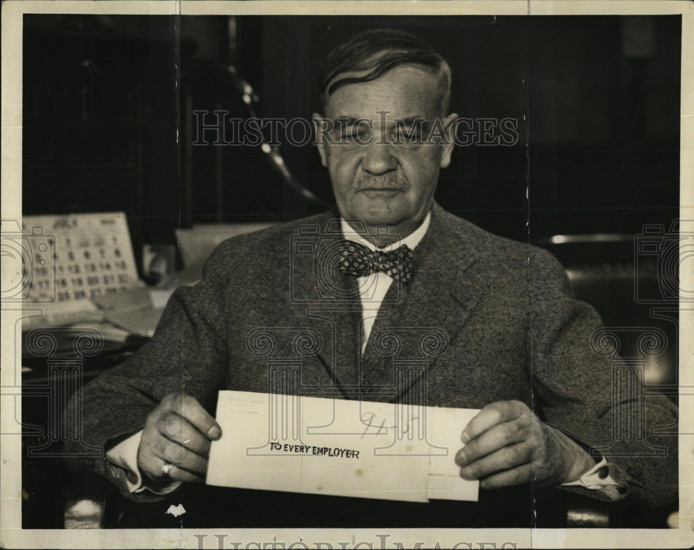 1934 Press Photo Frank Dorr, President of Raymond's Syndicate - Historic Images