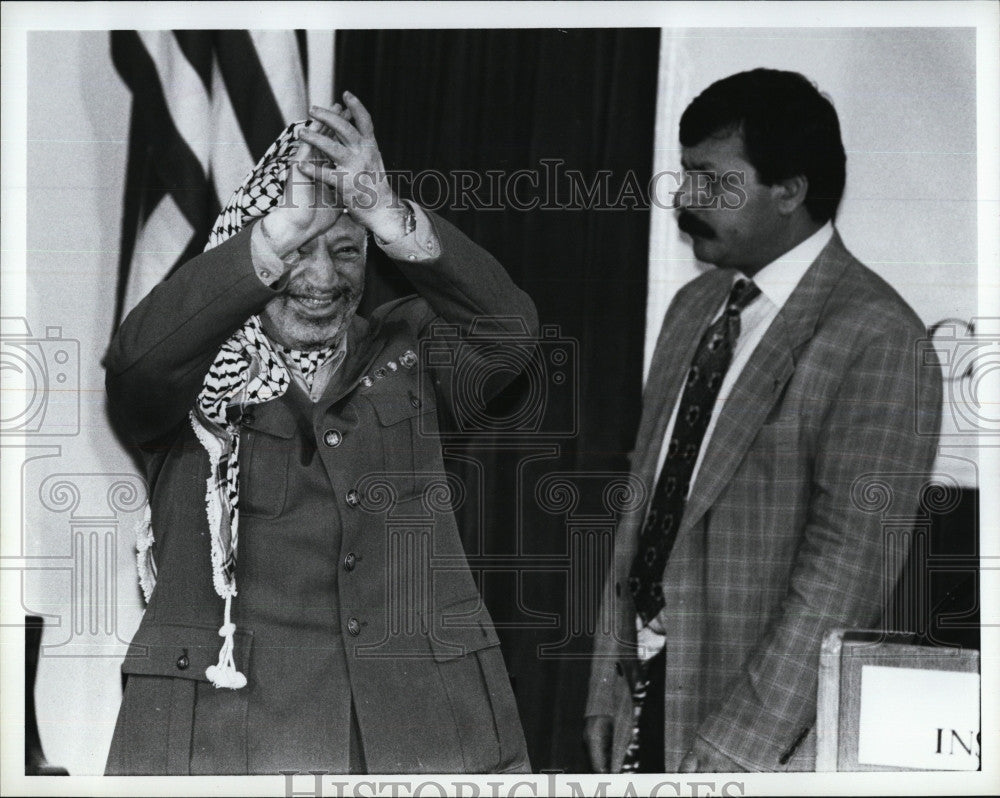 1995 Press Photo Yasser Arafat of Palestine - Historic Images