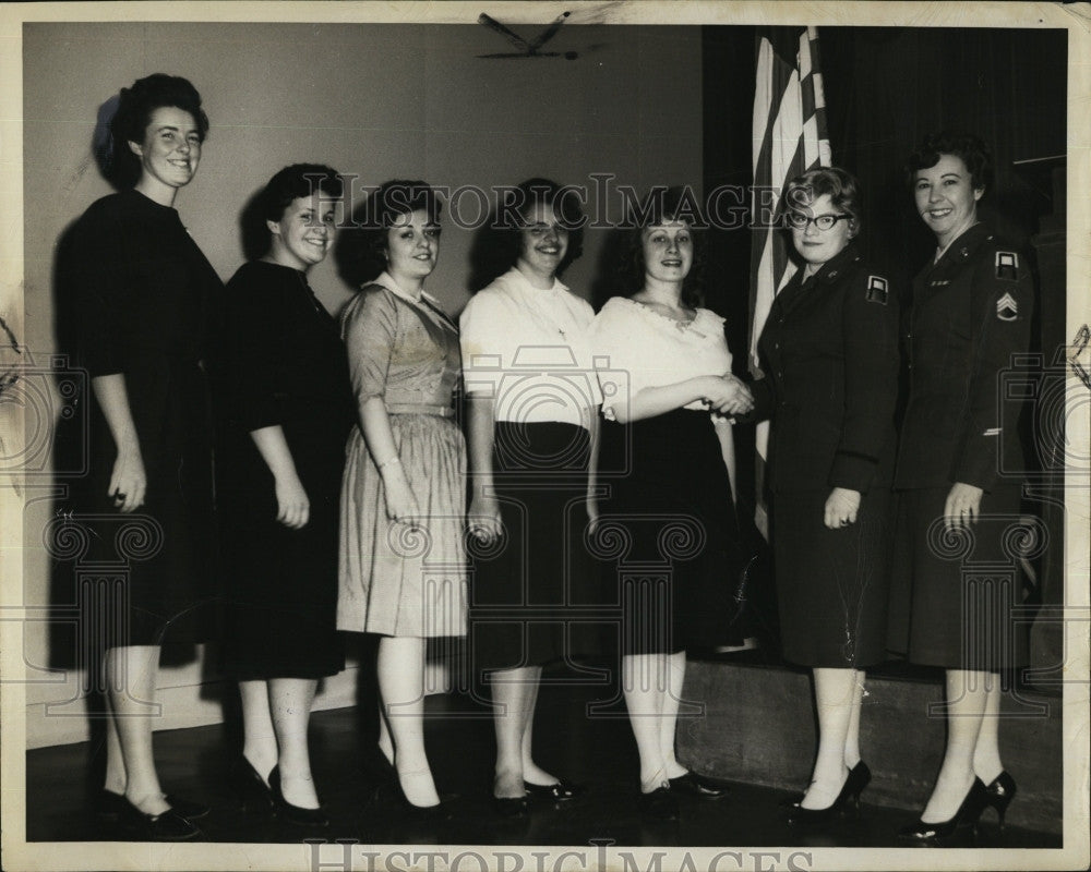 1961 Press Photo D. Centola, J. Sizemore, L. Grover, P. Flanagan, S. Salines - Historic Images