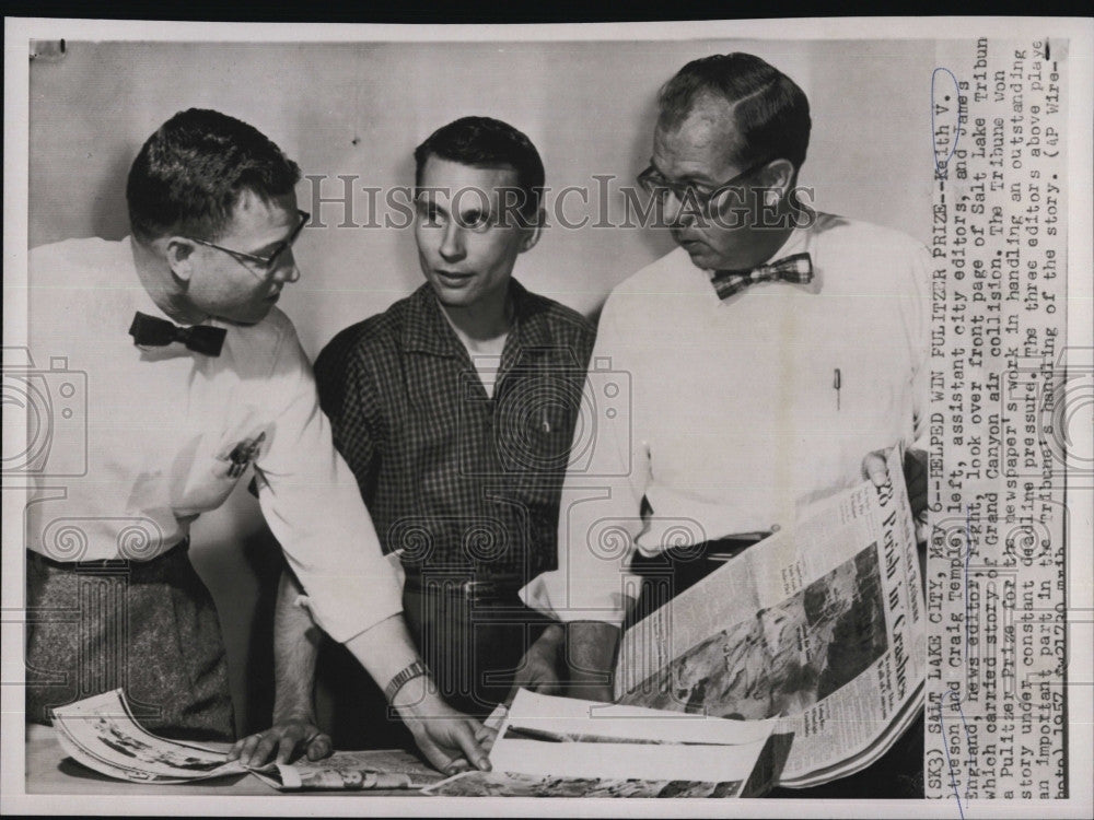 1957 Press Photo Keith V. Otteson, Craig Temple, James England - Historic Images