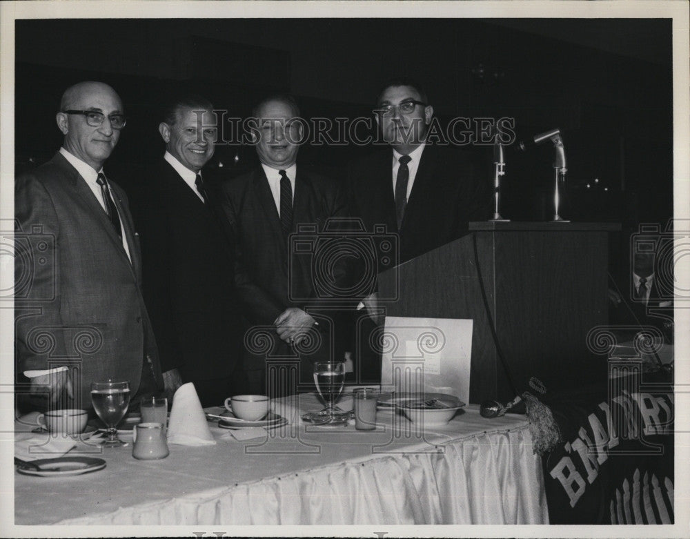 1966 Press Photo Gov. J. Volpe, M. Skalsky, L. Levine, Melvin Miller - Historic Images