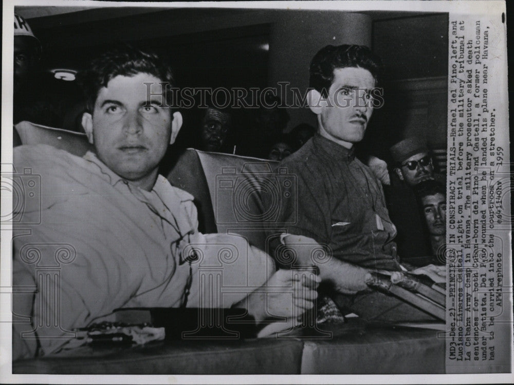 1959 Press Photo Rafael del Pino on Trial in Havana - Historic Images