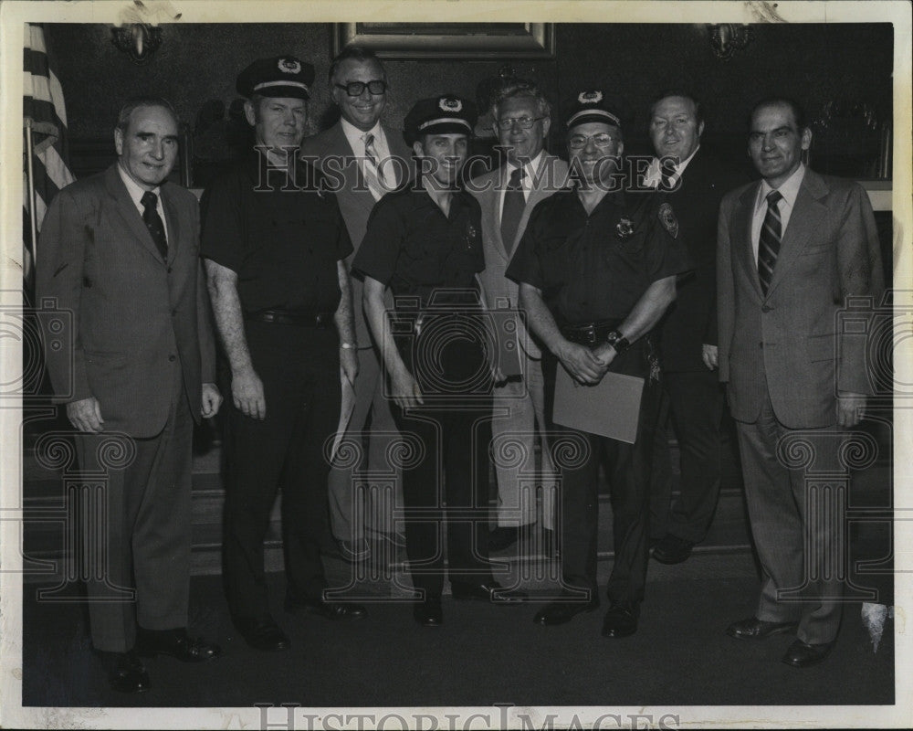 1975 Press Photo Lt. Edwin Petersen, Lt. William Burkee, Jr., Lt. Francis Piller - Historic Images