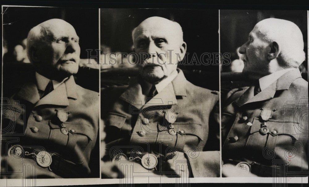 1945 Press Photo Marshal Henri Philippe Petain, France - Historic Images