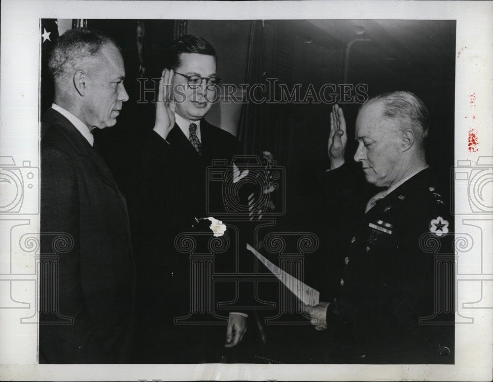 1945 Press Photo Howard Peterson,Robert Patterson &amp; Maj Gen E Witsell - Historic Images