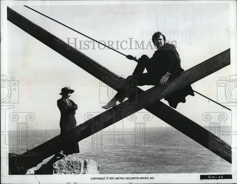 1972 Press Photo Actor Scott Antony, Dorothy Tutin in &quot;Savage Messiah&quot; Film - Historic Images