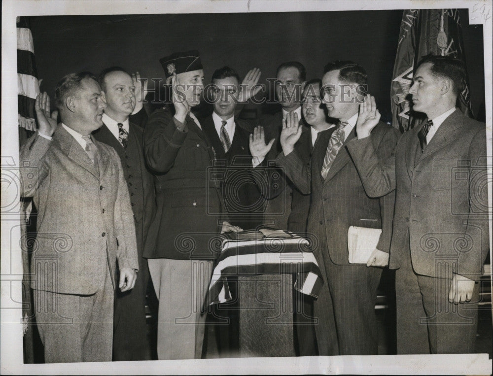 Press Photo James A. Reynolds Installing Officers Massachusetts VFW - Historic Images