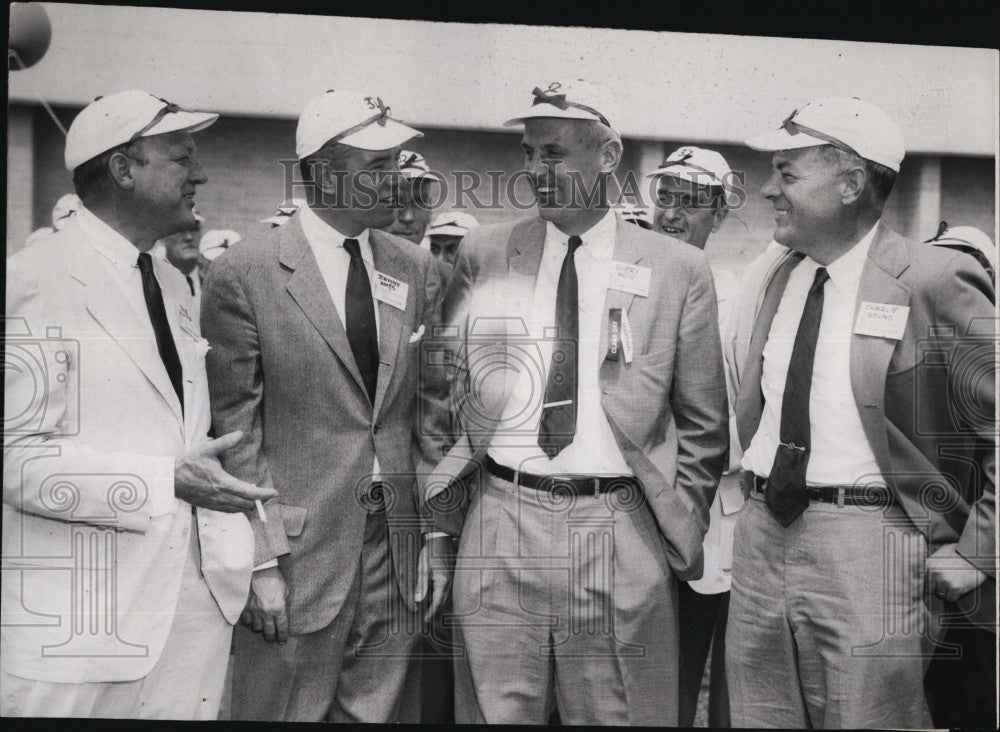 1957 Press Photo Harvard Alumni: Robert White, John Ames, Dr. Barry Wood - Historic Images