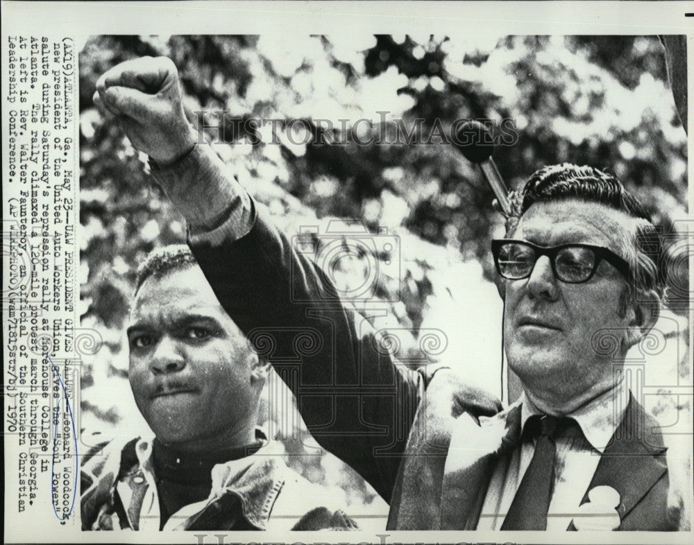 1970 Press Photo Leonard Woodcock, New Pres. of United Auto Workers Union - Historic Images