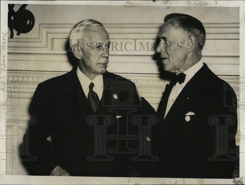1940 Press Photo Harry Yarnell, Rear Adm. & James Woodruff, Maj. Gen. Commander - Historic Images