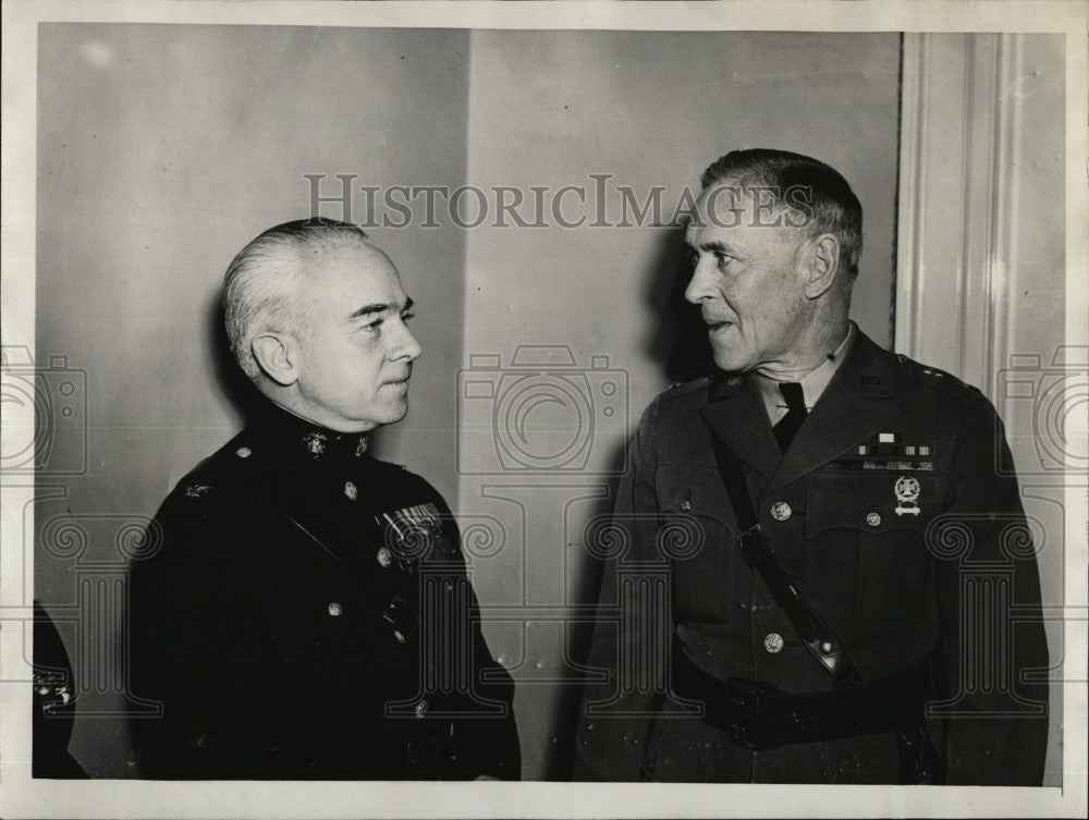 1941 Press Photo Col. H. Pierce - US Marine Corps. &amp; Maj. Gen. James Woodruff - Historic Images