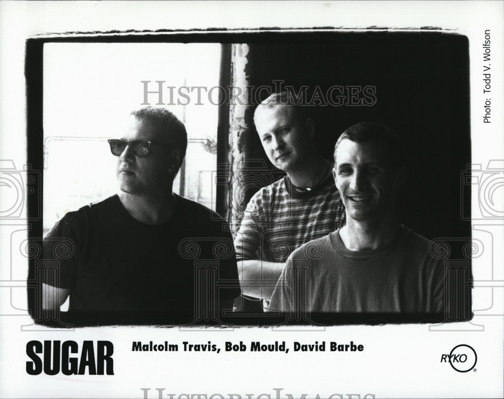 Press Photo Sugar (Band)  : Malcolm Travis, David Barbe, Bob Mould - Historic Images