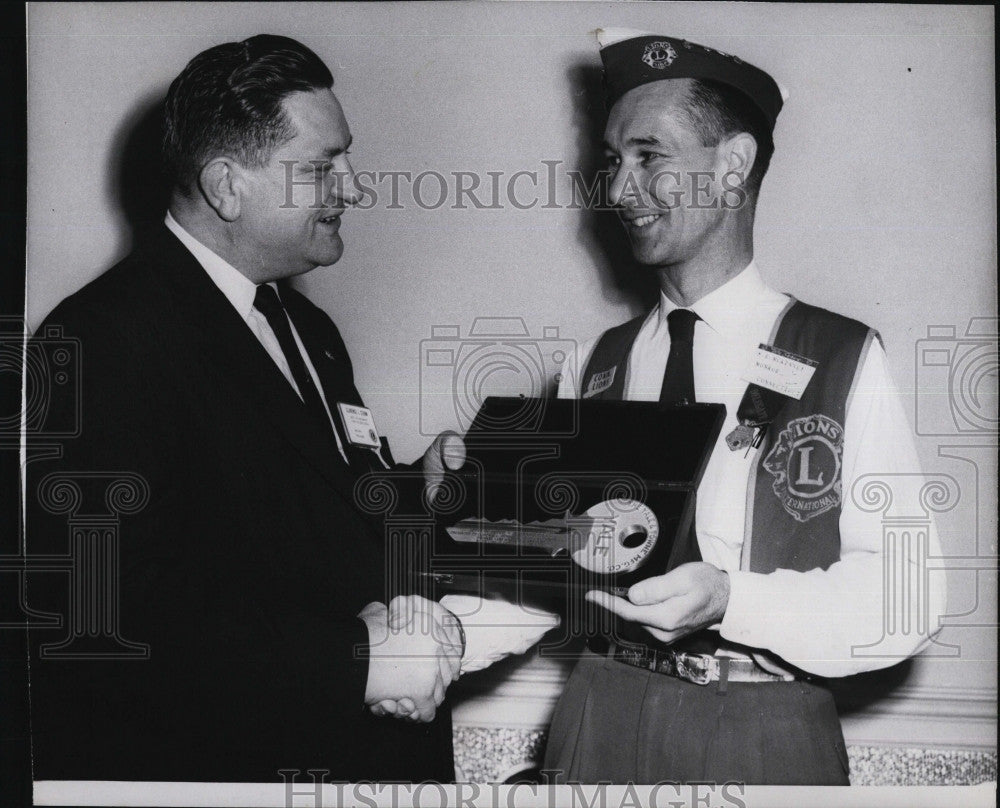 1959 Press Photo Clarence L. Sturm, Stewart E. McKinney - Historic Images