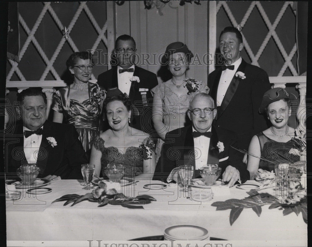 1957 Press Photo Mr. and Mrs. C. Sturm, Mr. and Mrs. M. Gribbin - Historic Images