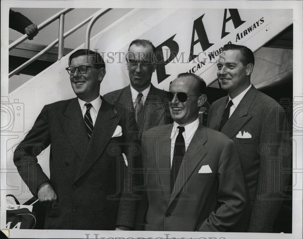 1953 Press Photo E. Stutterheim, C. Bos, Jean Perez, Capt. William Mutsaerts - Historic Images