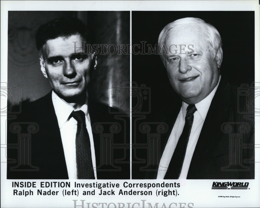 Press Photo Ralph Nader, Jack Anderson - Historic Images