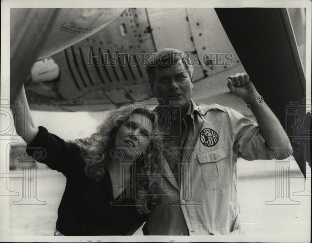 1982 Press Photo Larry Hagman, Susan Anspach &quot;Deadly Encounter&quot; - Historic Images