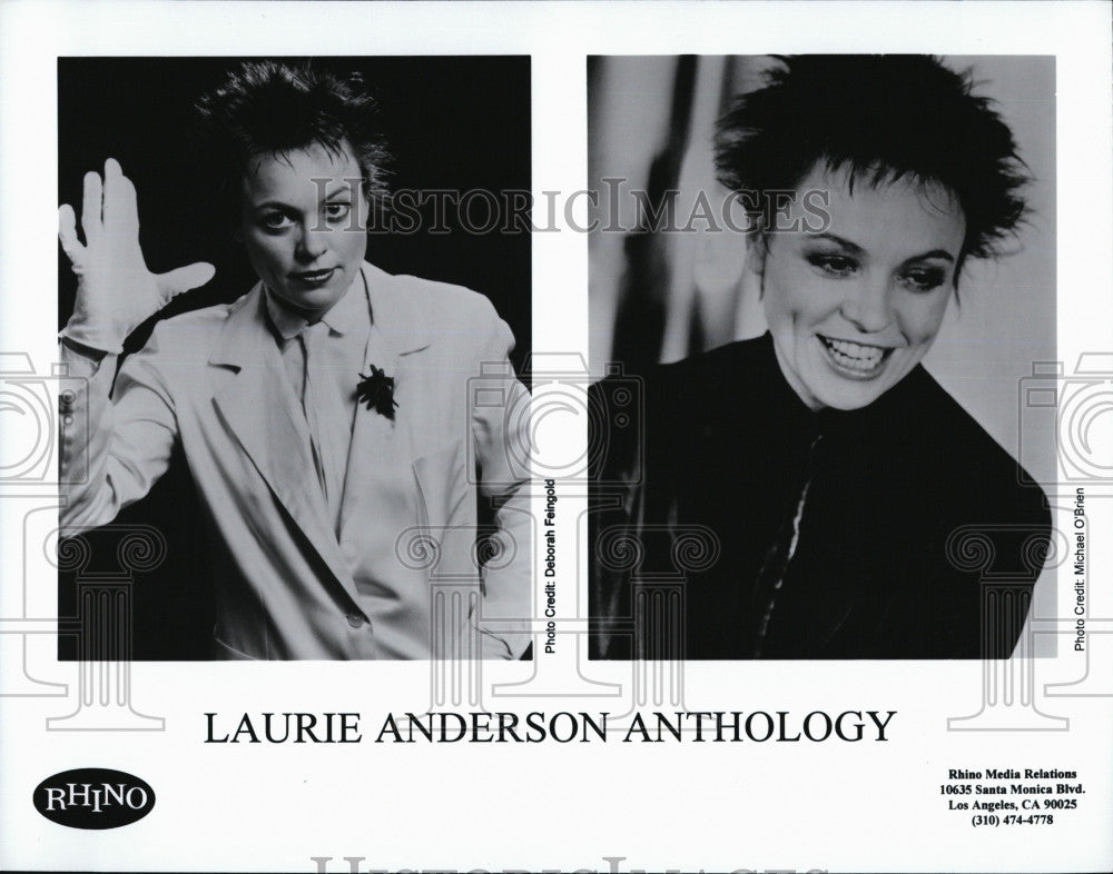 Press Photo Performance Artist, Composer And Musician Laurie Anderson - Historic Images