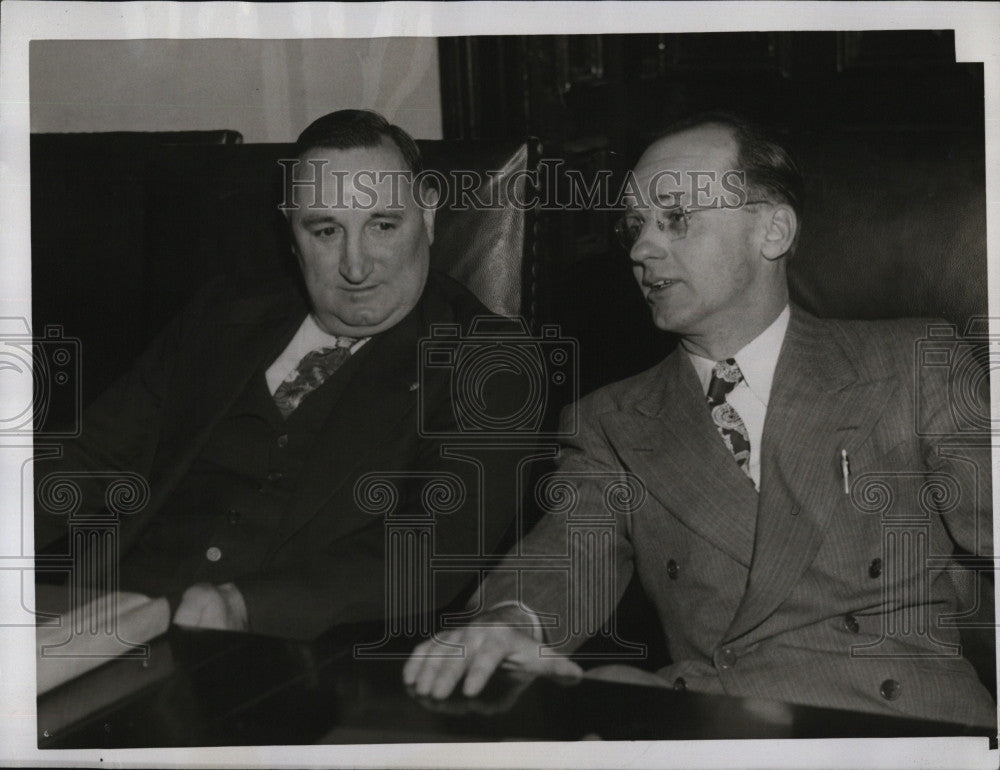 1948 Press Photo Walter Bryan &amp; Michael Cantwell,Ward 18 councilmen in Boston - Historic Images