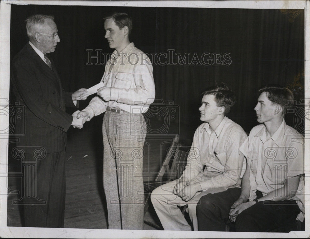 1950 Press Photo Rindge Tech School. JW Woo, F Kuehne,R Ryan &amp; L Lewis - Historic Images