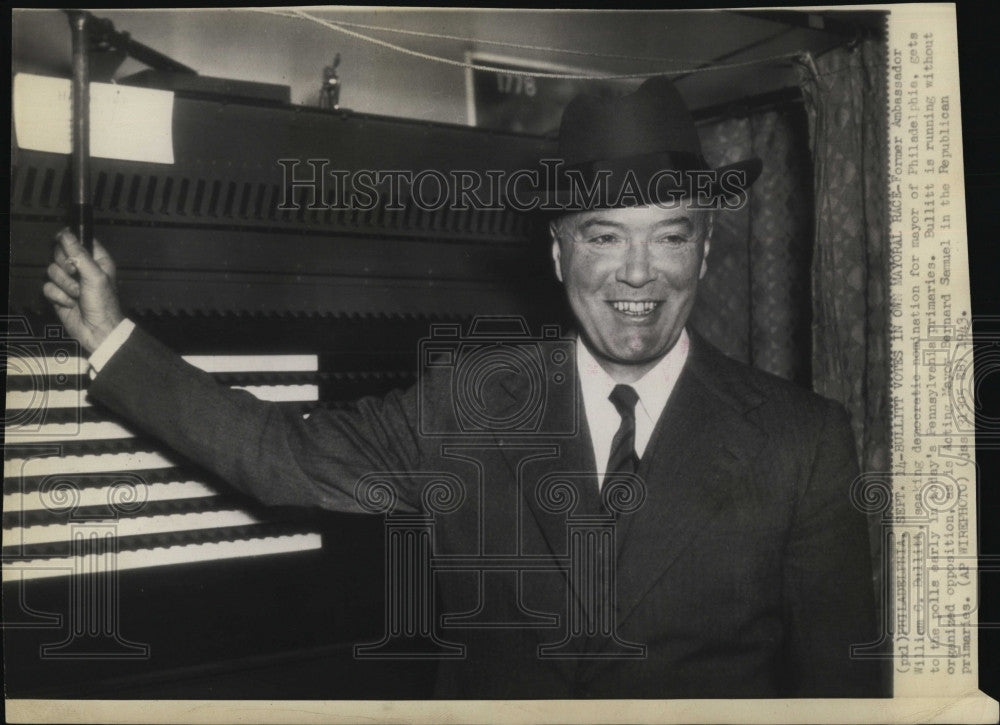 1943 Press Photo Former Ambassador To France William C. Bullitt - Historic Images