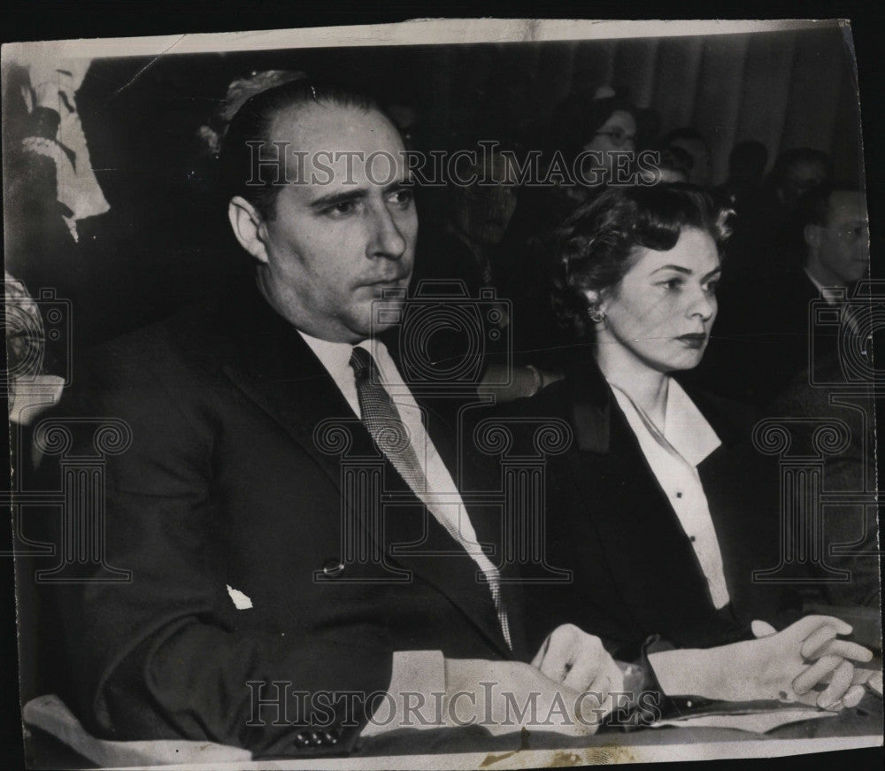 1951 Press Photo Actress Ingrid Bergman And Husband Director Roberto Rossellini - Historic Images