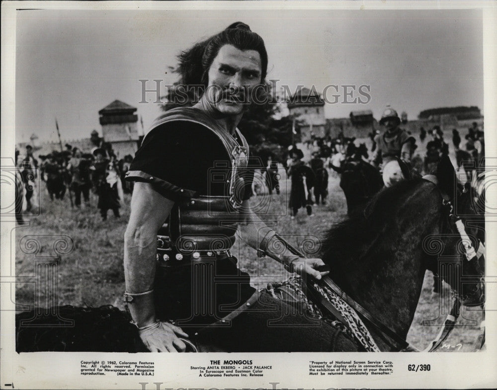 1962 Press Photo Actor Jack Palance Starring In Adventure Film &quot;The Mongols&quot; - Historic Images