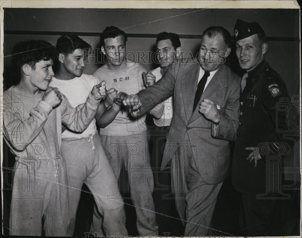 1947 Press Photo Former Heavy weight champion Jack Shorkey Poppey Gault - Historic Images