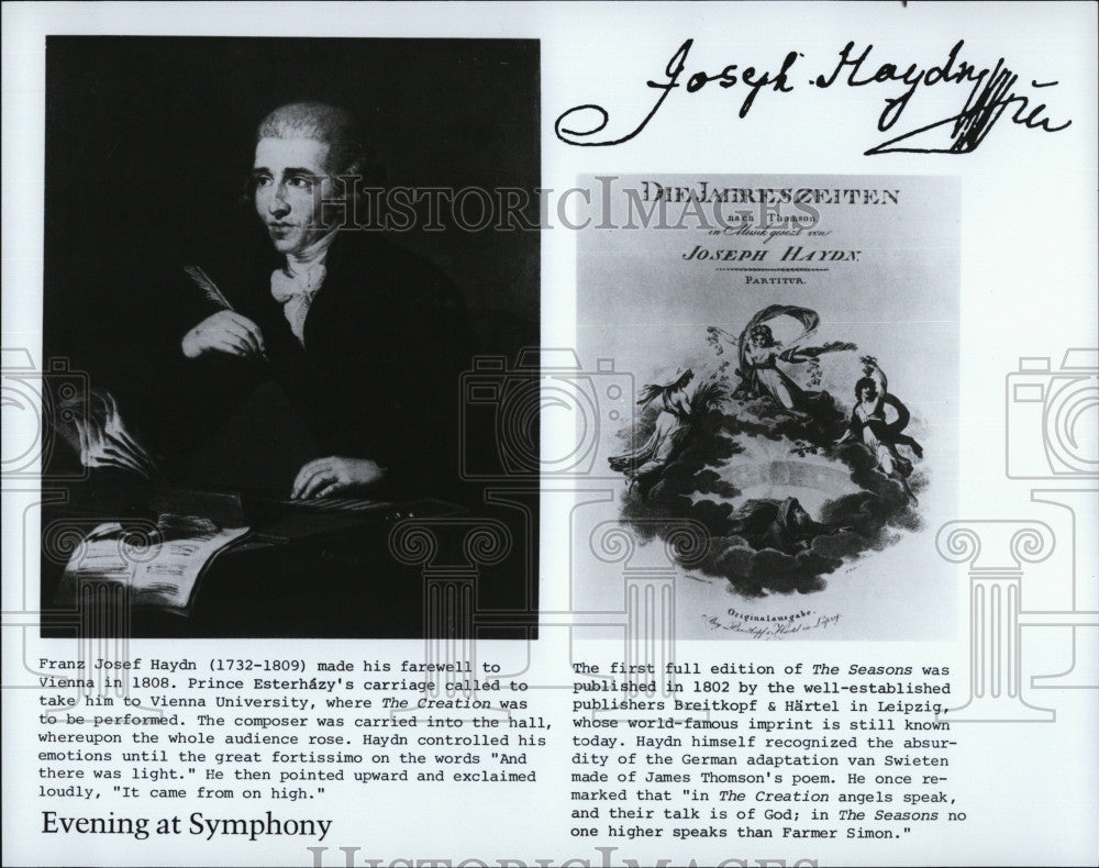 Press Photo Franz Josef Haydn Prince Esterhazys evening at the Symphony - Historic Images