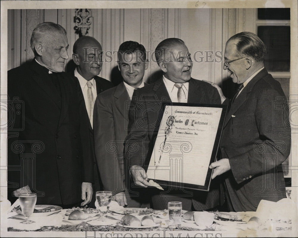 1959 Press Photo Cardinal Richard Cushing, George Swartz, Norman Knight - Historic Images