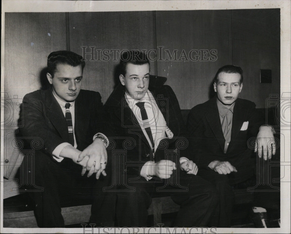 1957 Press Photo Joseph Kurtzer, Robert Whipple, George Brazel Shooting Witness - Historic Images