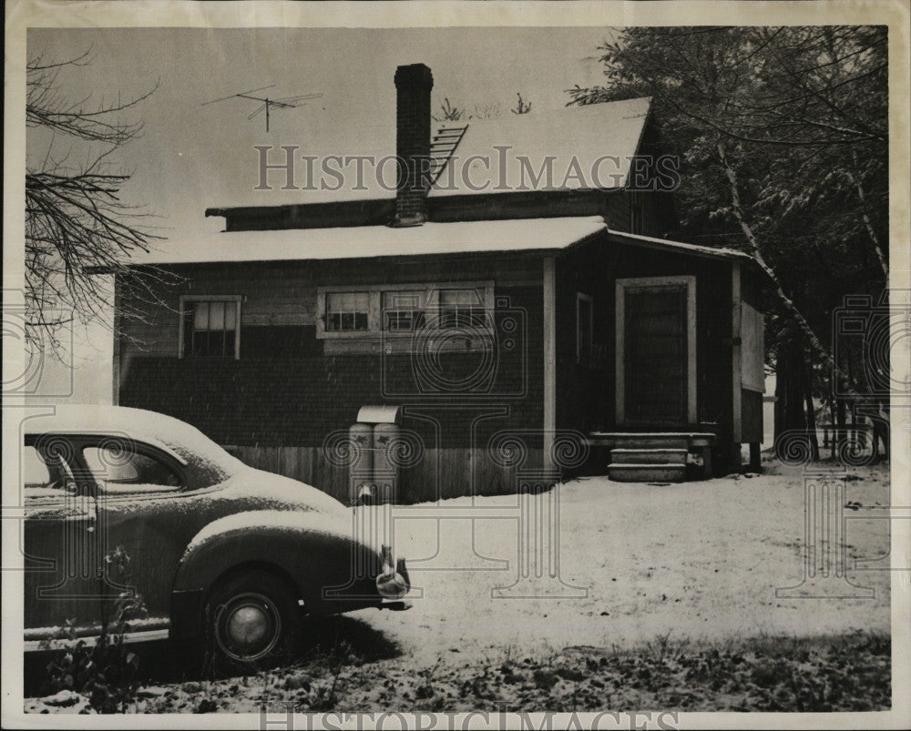 1956 Press Photo Home Of Murder Victim Mrs. Clara Langille - Historic Images