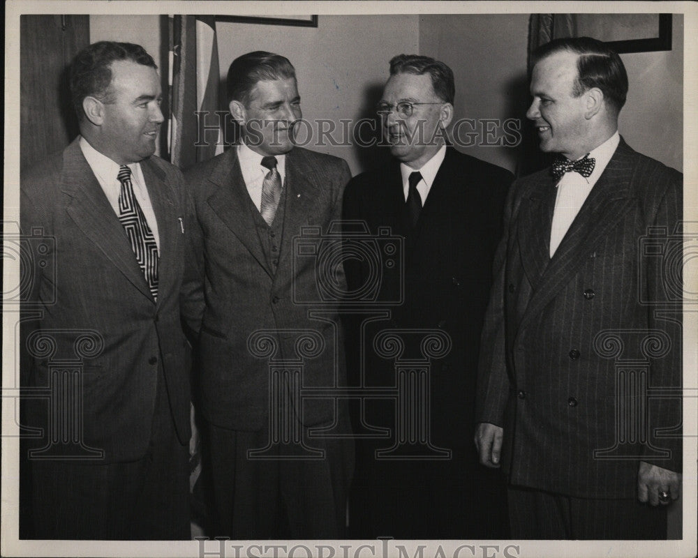 1958 Press Photo John McColgan William Couley Mayor John Hynes J. Kevin Tynan - Historic Images