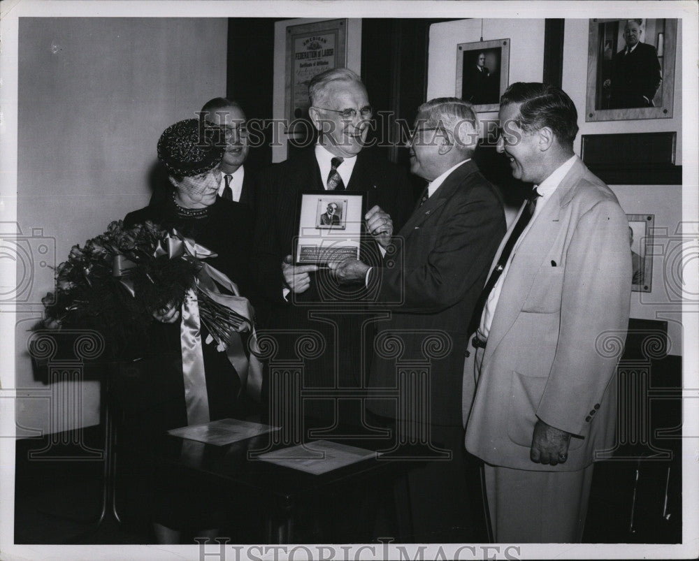 1955 Press Photo Congressman John W&gt; McCormach Labors Hall of Fame - Historic Images