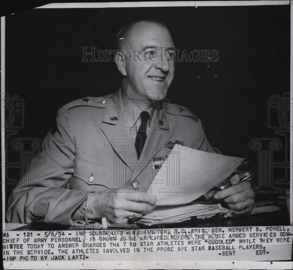 Brig Gen Herbert Powell Chief Army House Armed Services Comm. 1954 ...