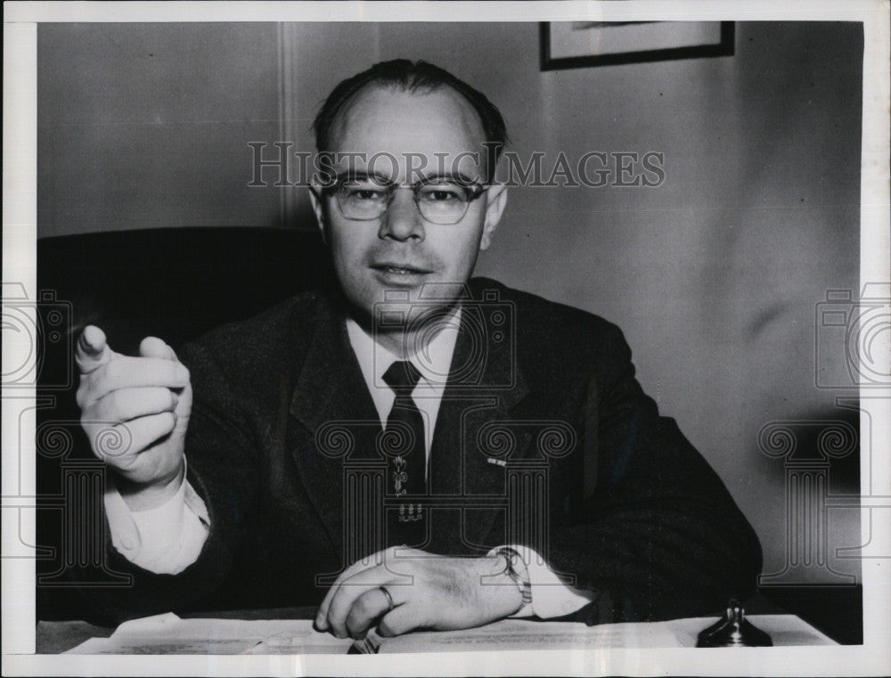 1955 Press Photo Senator Charles E. Potter Demands Army Secretary Stevens Resign - Historic Images