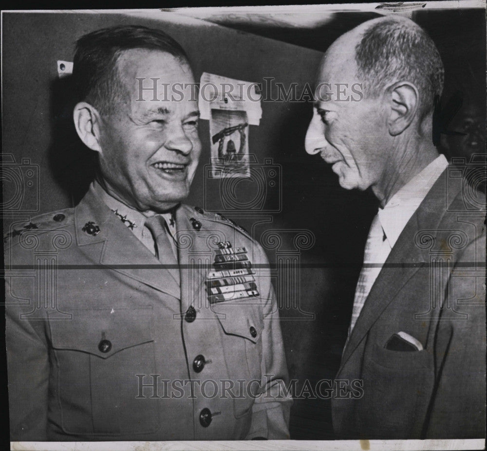 1956 Press Photo Lt. Gen. Chesty Fuller testifies at McKeon court martial - Historic Images