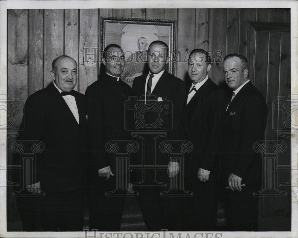 1964 Press Photo Judge Farley, Rev. Alves, Roger Williams, Edward Andelman - Historic Images