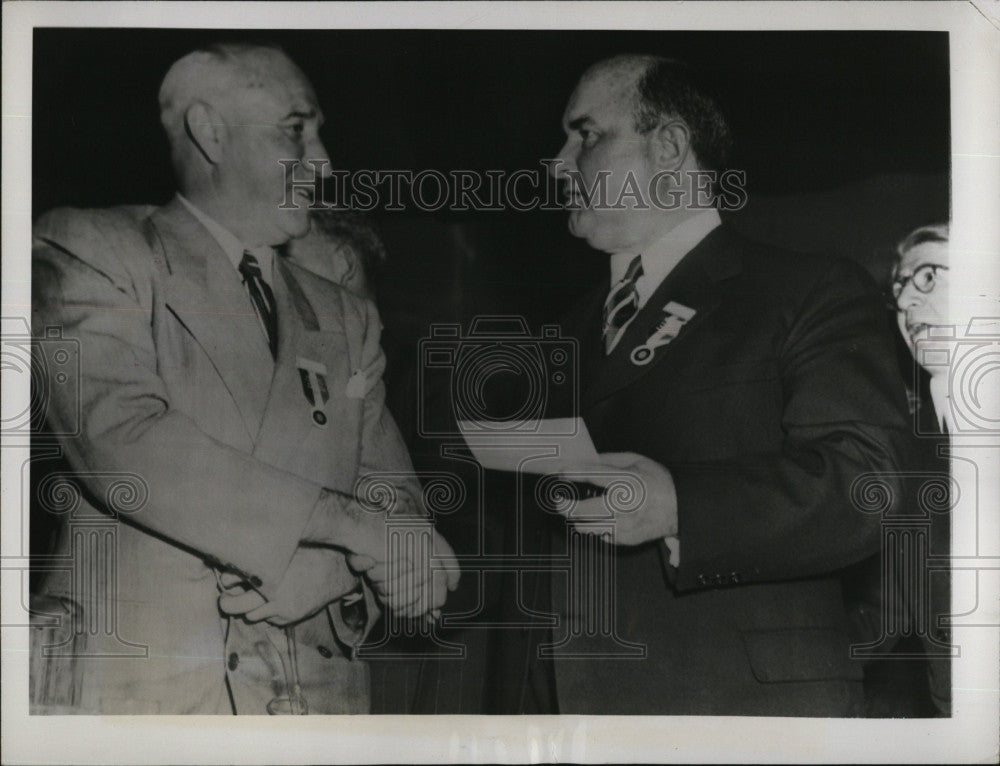 1948 Press Photo Gustav Farber &amp; Michael Quill elected officers of Transpo Union - Historic Images