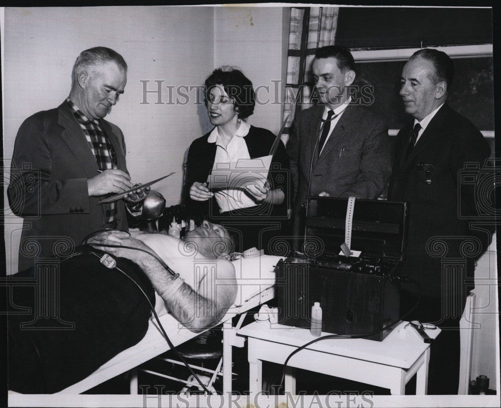 1963 Press Photo Joseph Fanning,James Mitchell, Corinne Borman,Dr. Robert Clancy - Historic Images