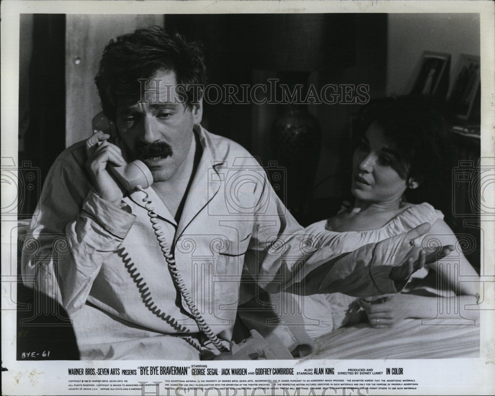 1968 Press Photo George Segal &amp; Zehra Lampert in &quot;Bye, Bye, Braverman&quot; - Historic Images