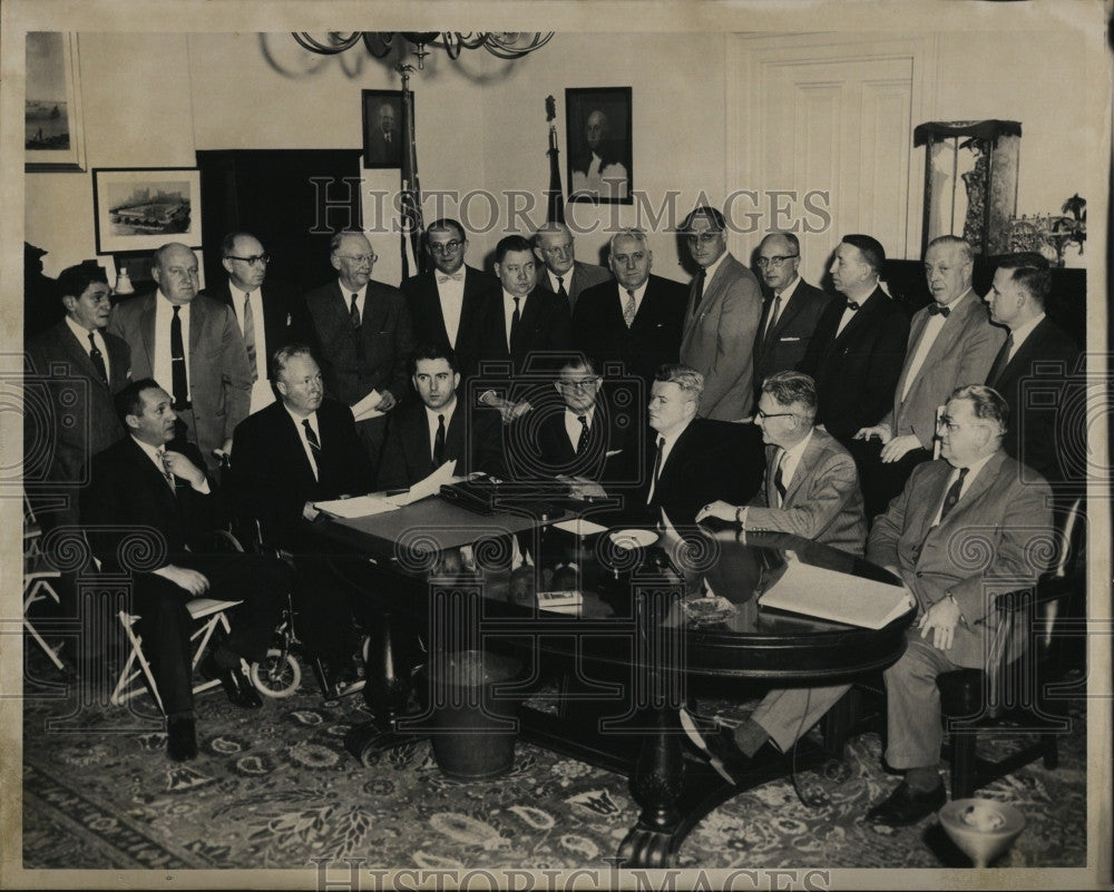 Press Photo DeSimone, Collins, McMorrow, Lasker, Sullivan, Griffin, Businessmen - Historic Images